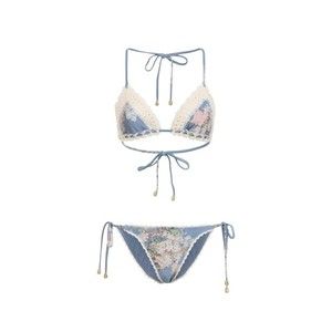 Zimmermann Floral Print Bikini Set With Scalloped Edges - NWT